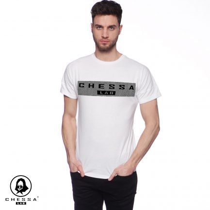 T-SHIRT ARAZZO CHESSA LAB BIANCA UOMO